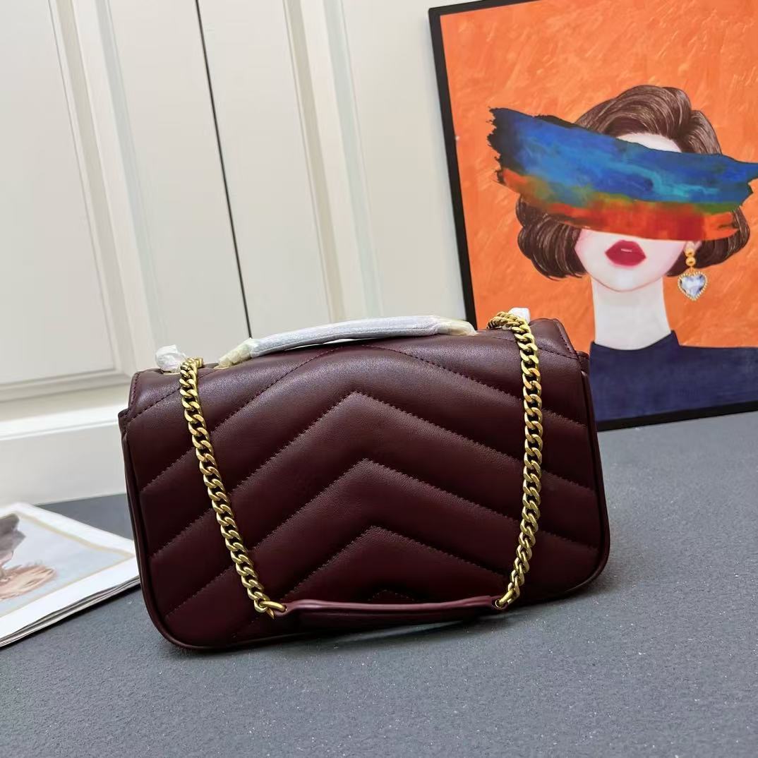 Comfortable New Women's Flip Sheepskin Chain Small Square Bags