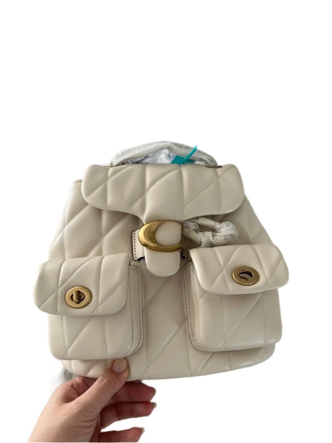 Home Classic Style Lambskin Stitching Drawstring Rhombus Women's Backpack