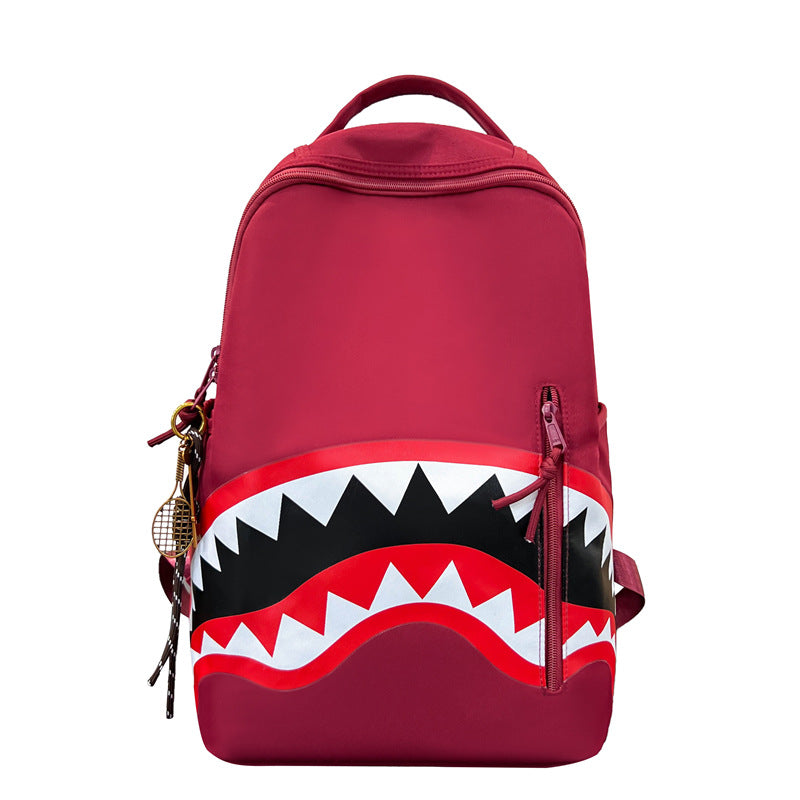 Women's & Men's Shark American Personalized Iti Fashion Trendy Leisure Backpack