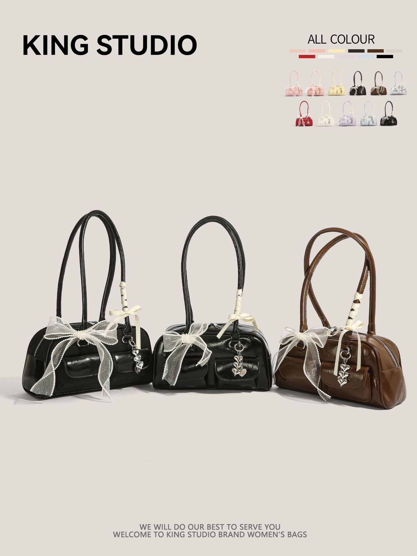 Women's Needle Xu Bowling Large Capacity Underarm Women's Shoulder Bag