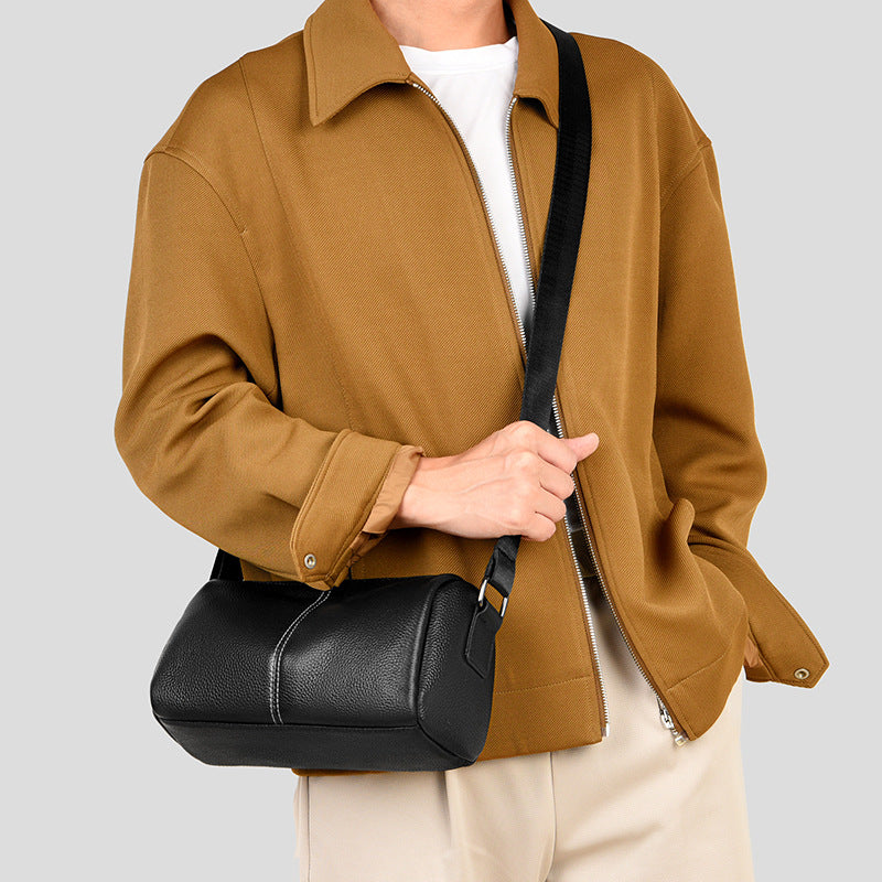 Men's Leather Large Capacity Soft Cowhide Commuter Men's Messenger Bag