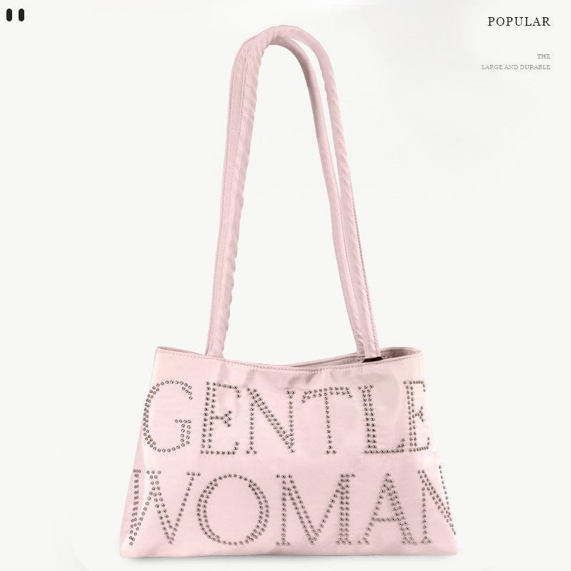 Women's Deerskin Veet Rhinestone Vegetable Basket Texture Bags