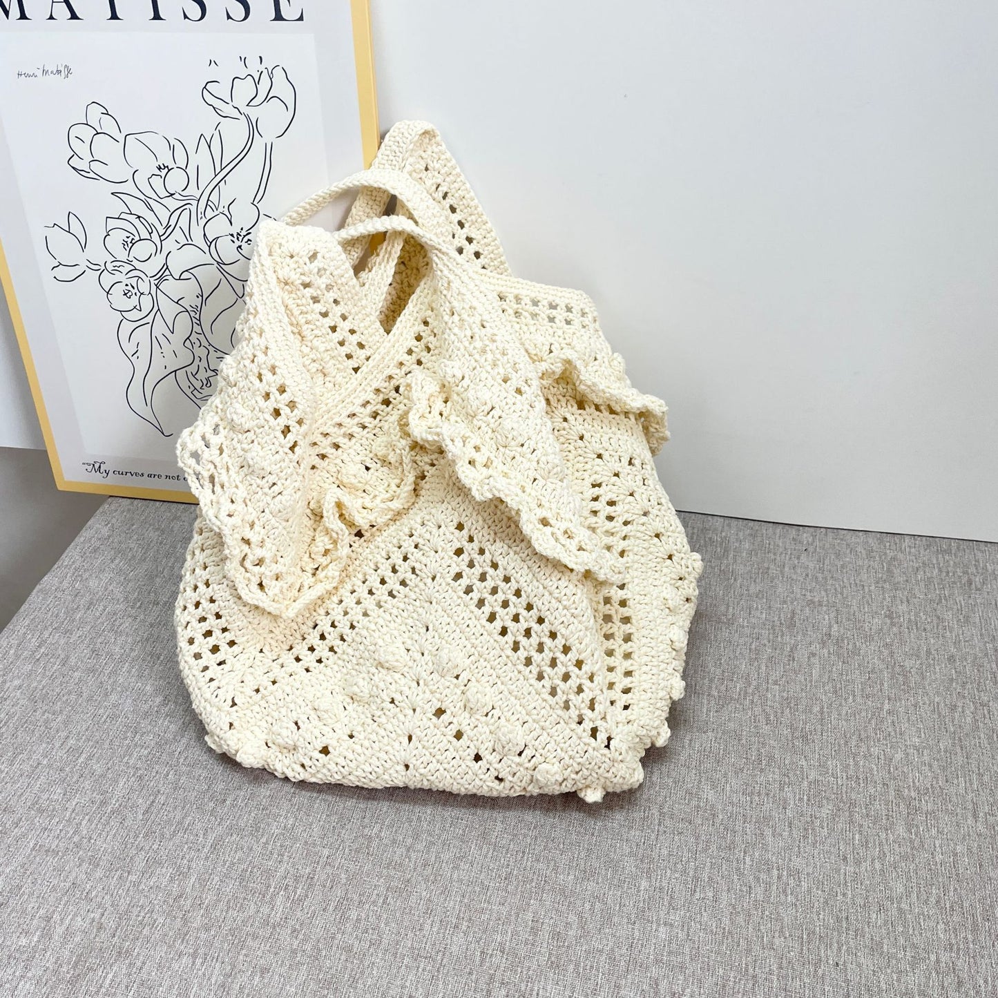 Hollow Straw French Lazy Style One Women's Shoulder Bag