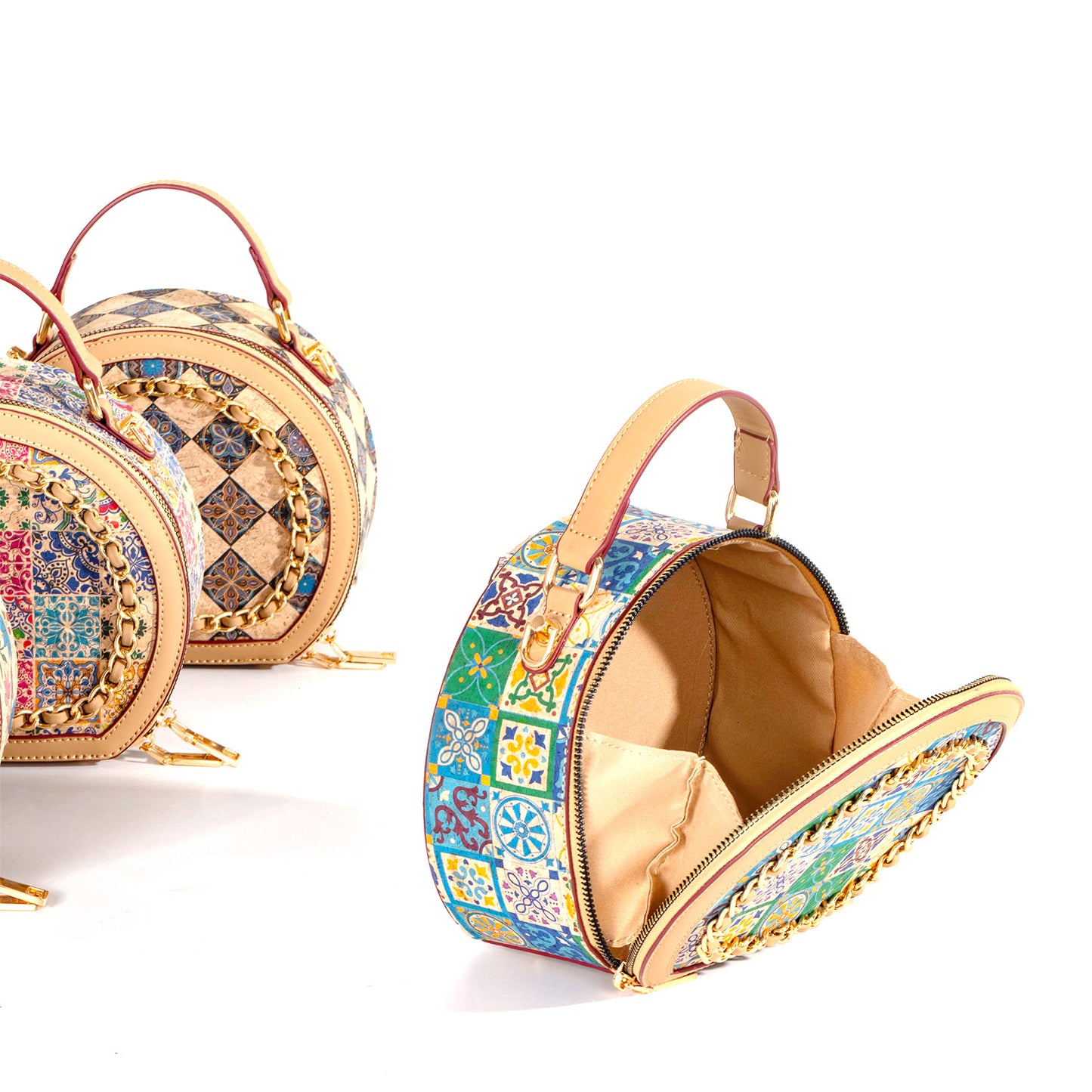 Women's Outside Cork Tree Leather Fashion Popular Bags