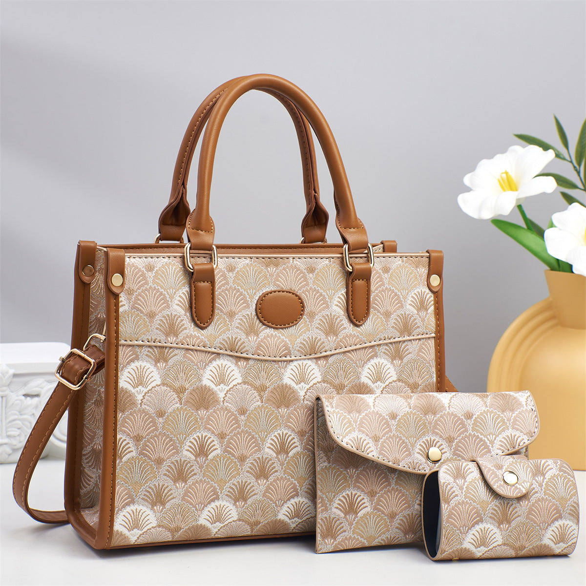 Women's Style Printed Large Capacity Textured Trendy Women's Handbag