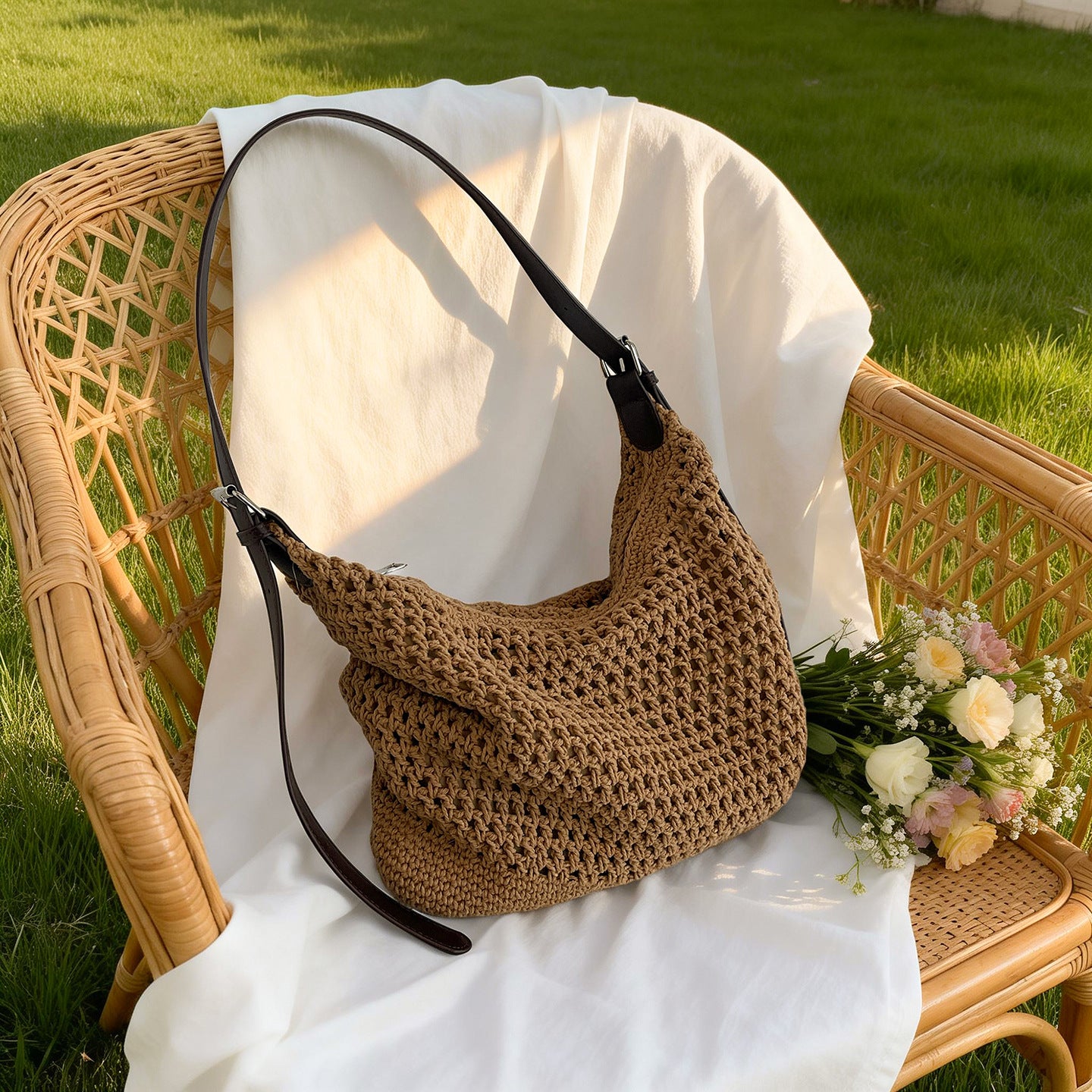 Women's Korean Style Summer Fashion Large Capacity Underarm Bag