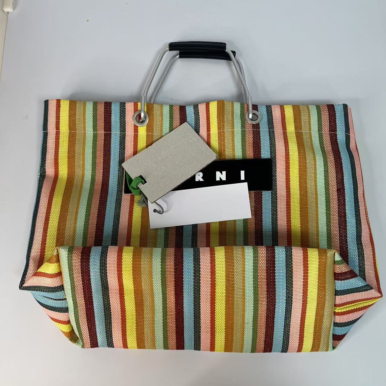 Women's & Men's Woven Aluminum Portable Leisure Shopping Tote Bag