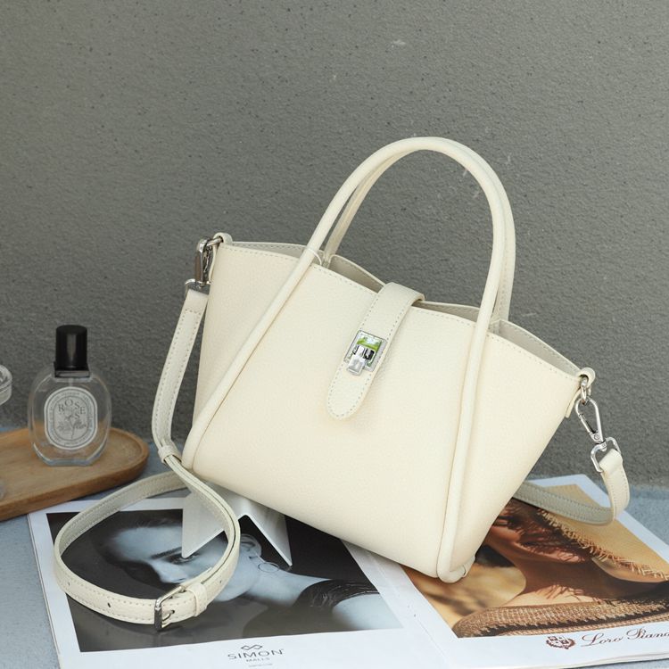 Leather Female Lady Commuter Mother Elegant Bucket Bag
