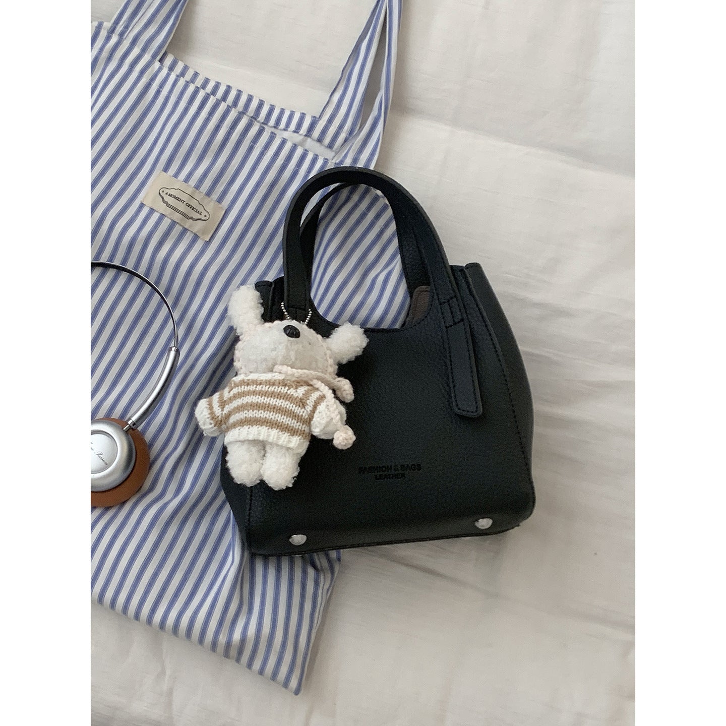 Women's Summer Fashion Carrying Lychee Pattern Simple Handbags