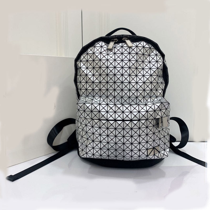 Women's Original Geometric Rhombus Silicone Checked Computer Color Matching Bags
