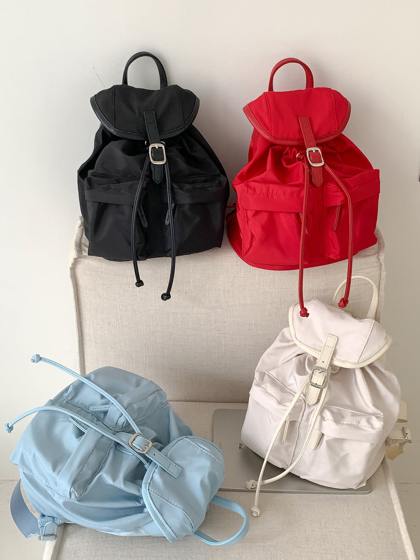 Women's Korean Style Commuter Lightweight Fashion Nylon Backpacks