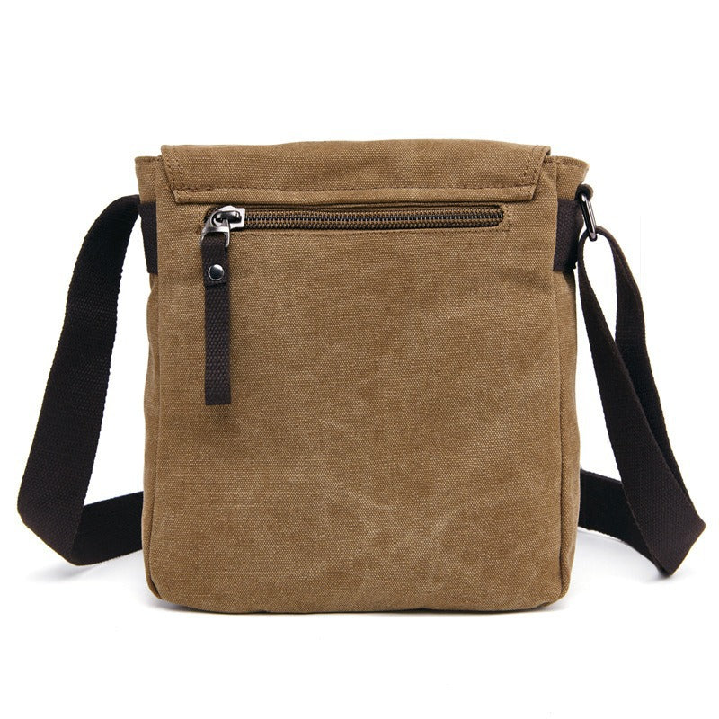Slouchy Fashion Single Fashionable Washed Canvas Men's Messenger Bag