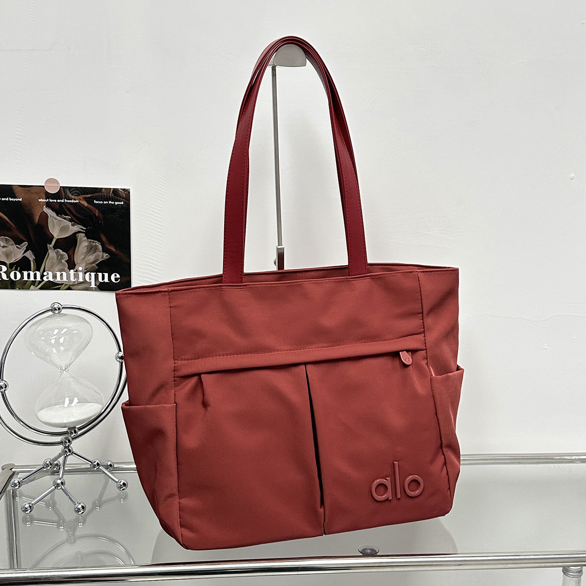 Textured Solid Color Simple Large Capacity Bags