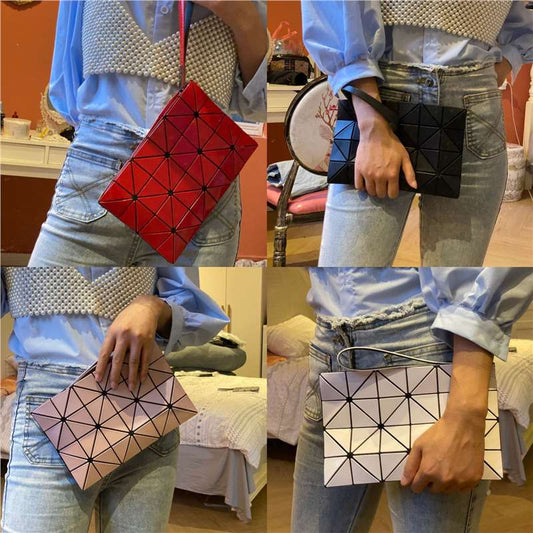Geometric Rhombus Dinner Clutch Mobile Envelope Simple Women's Shoulder Bag