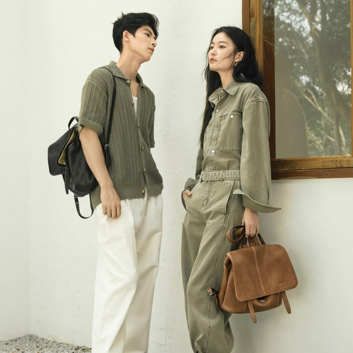 Vegetable Tanned Sheepskin Series Large Capacity Commute Backpacks