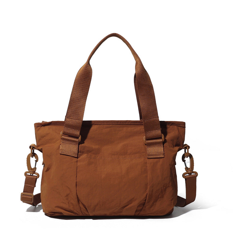 Women's Korean Style Artistic Solid Color Large Capacity Shoulder Bags