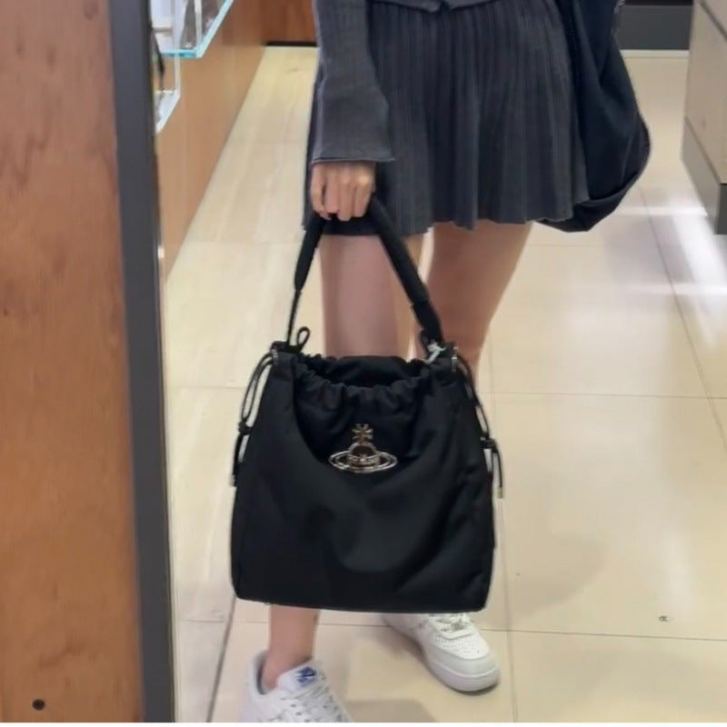Casual Women's Nylon Cloth Saturn Drawstring Bags
