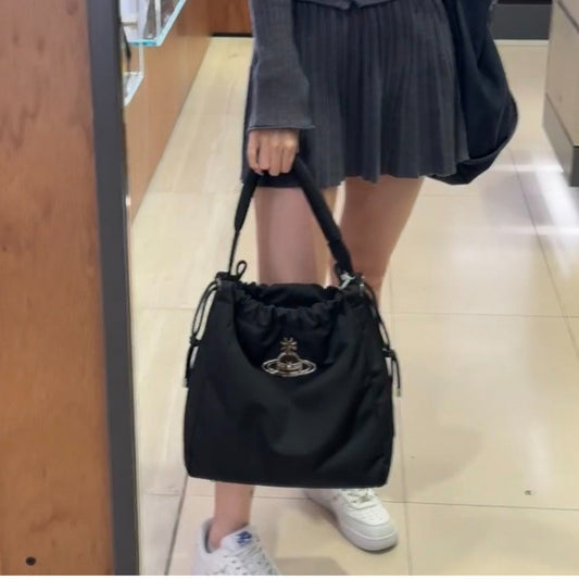Casual Women's Nylon Cloth Saturn Drawstring Bags