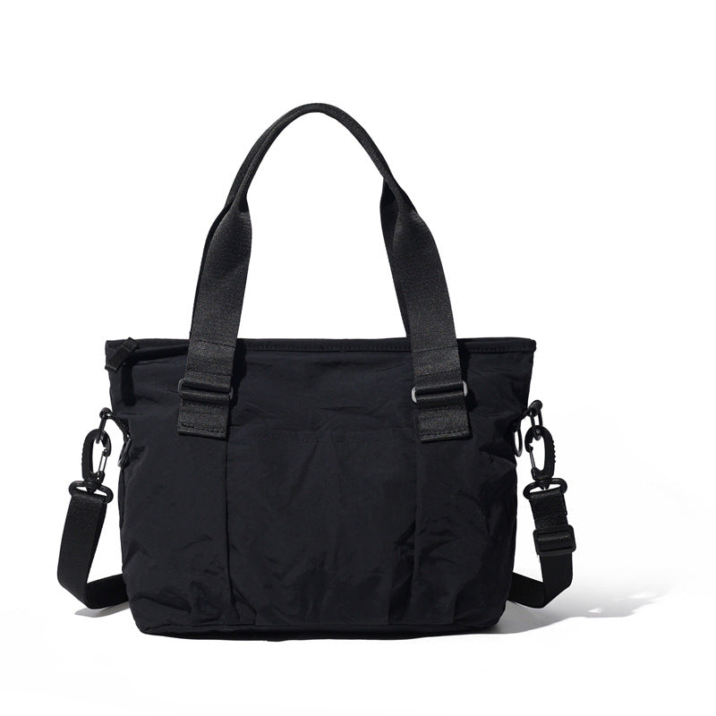 Women's Korean Style Artistic Solid Color Large Capacity Shoulder Bags