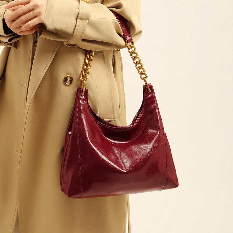 Women's High-grade Large Capacity Underarm Red Wedding Bags