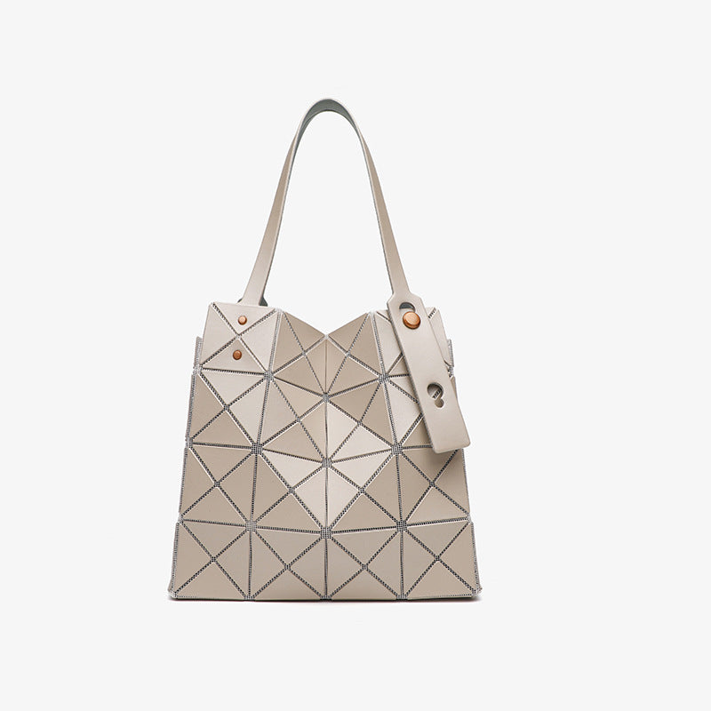 Women's Trendy Diamond Geometric Rhombus Box Triangle Glossy Handbags