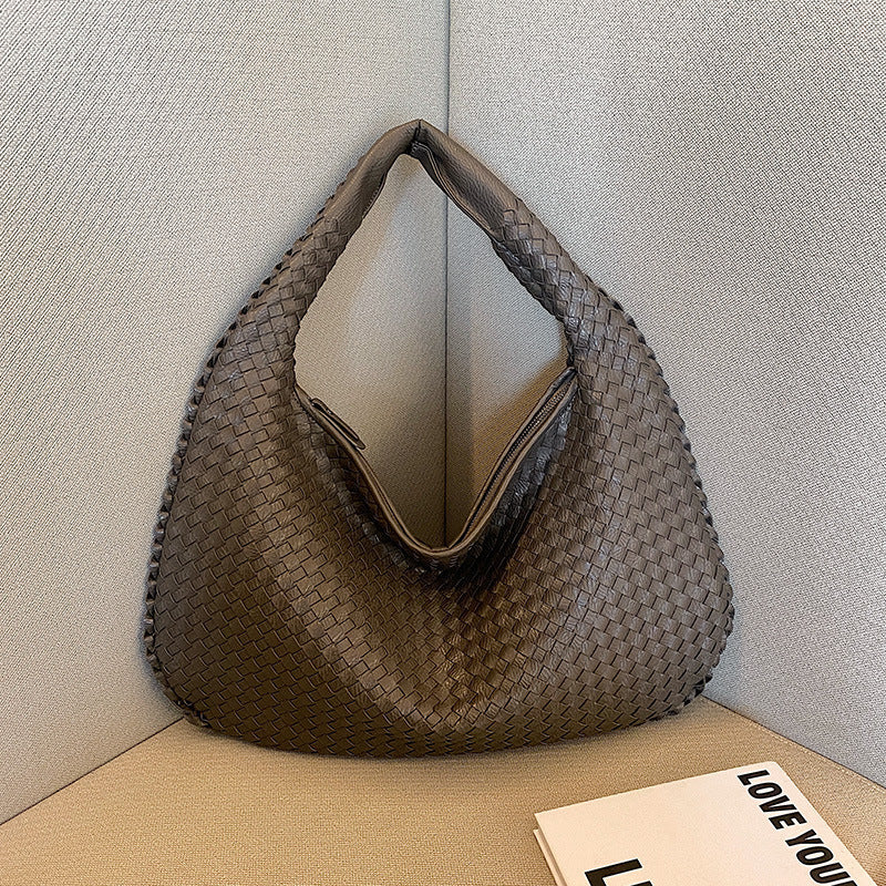 Women's French Style Woven Elegant Underarm Niche Tote Bags