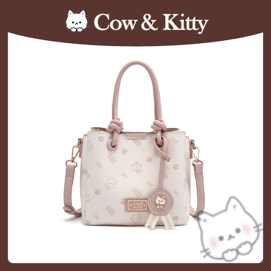 Trendy Bright Cherry Blossom Portable Pink Women's Messenger Bag