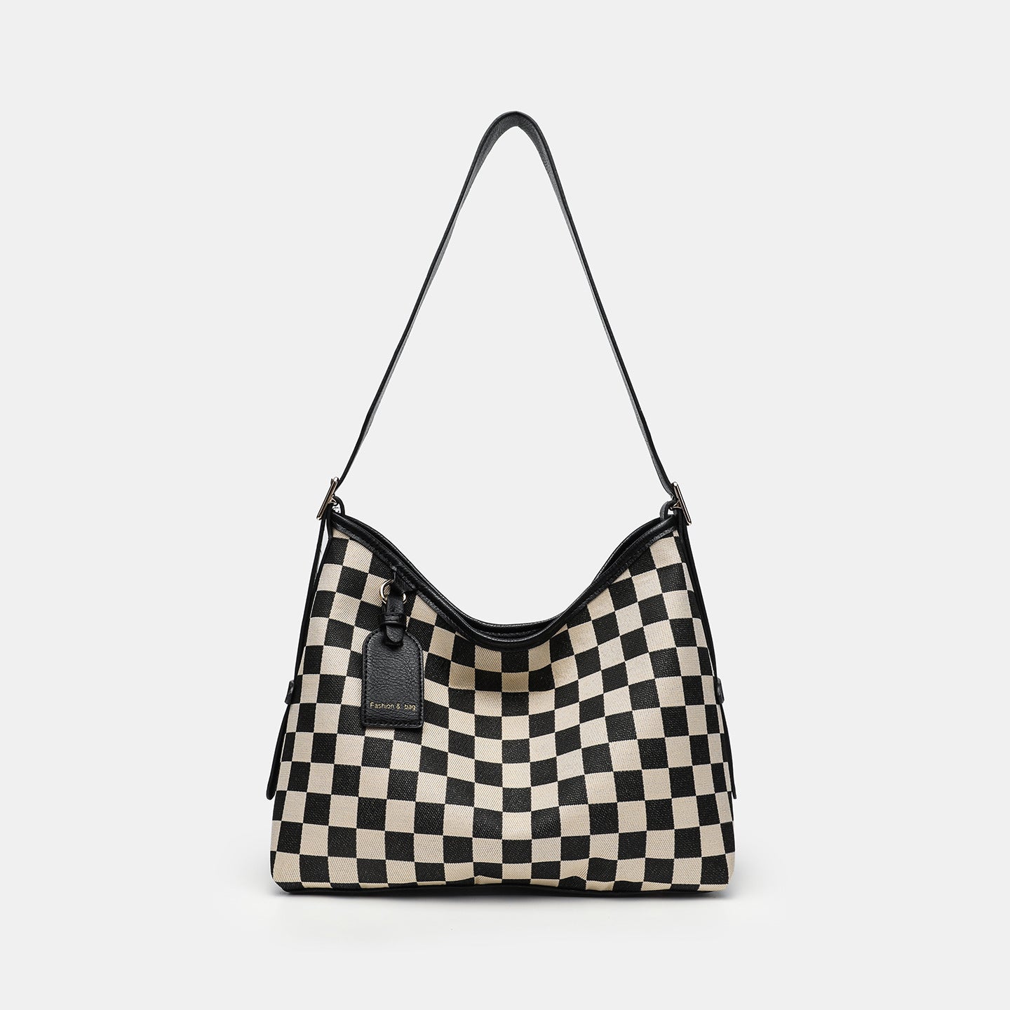 Women's Chessboard Plaid Large Capacity Underarm Advanced Tote Bag