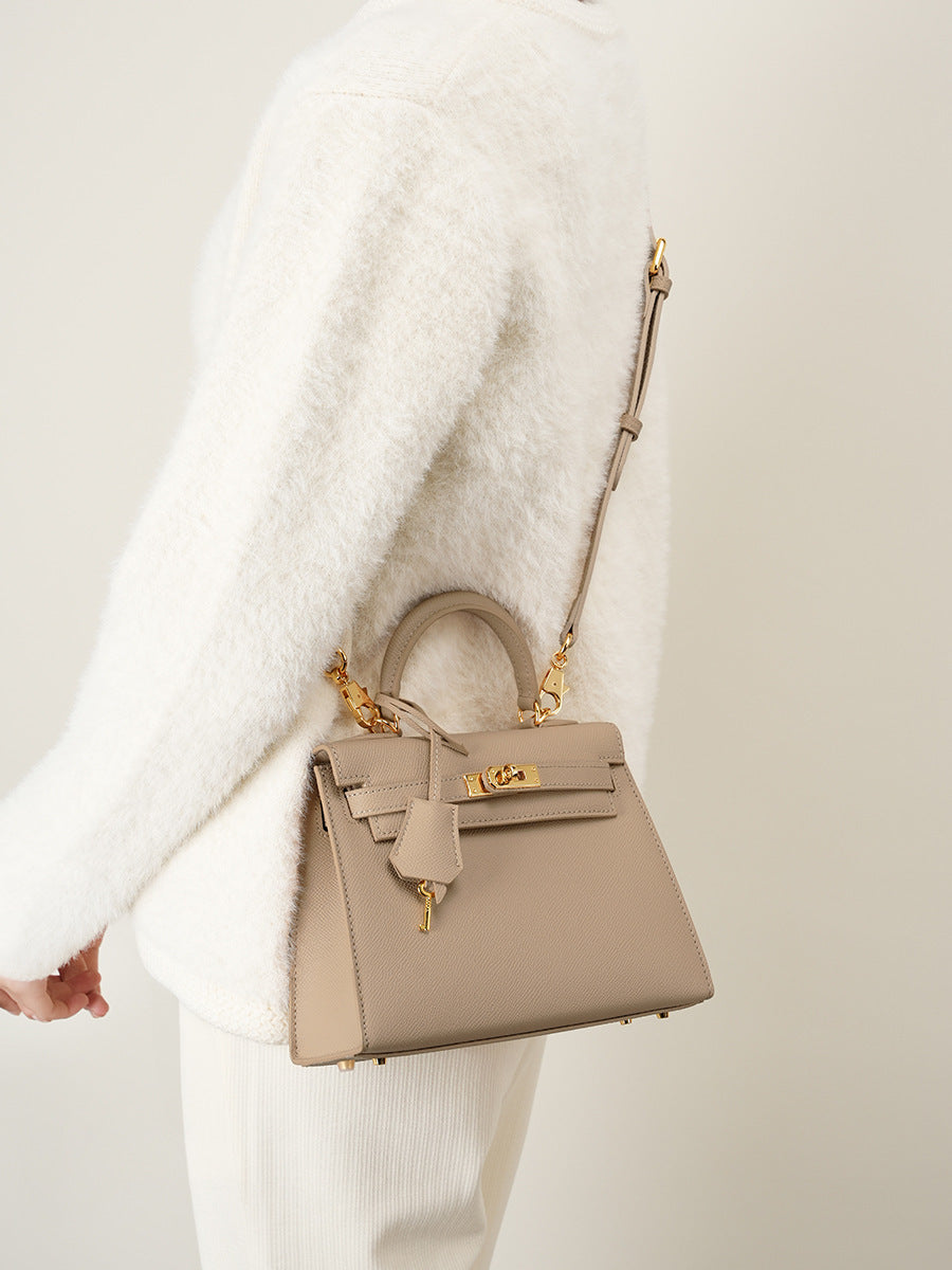 Women's Fashion Cattlehide Leather High-grade Genuine Kelly Women's Handbag