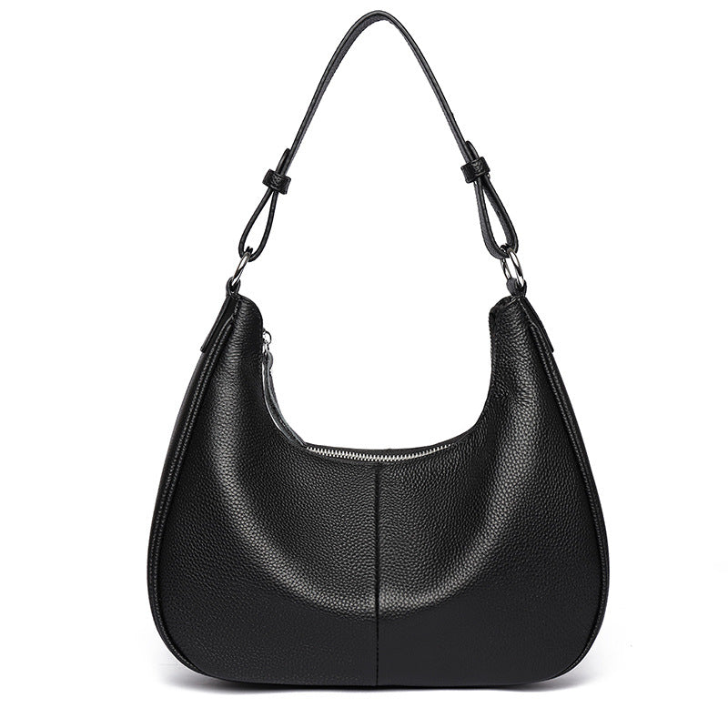 Women's Fashion Popular Oil Wax Leather Trendy Style Niche Shoulder Bags