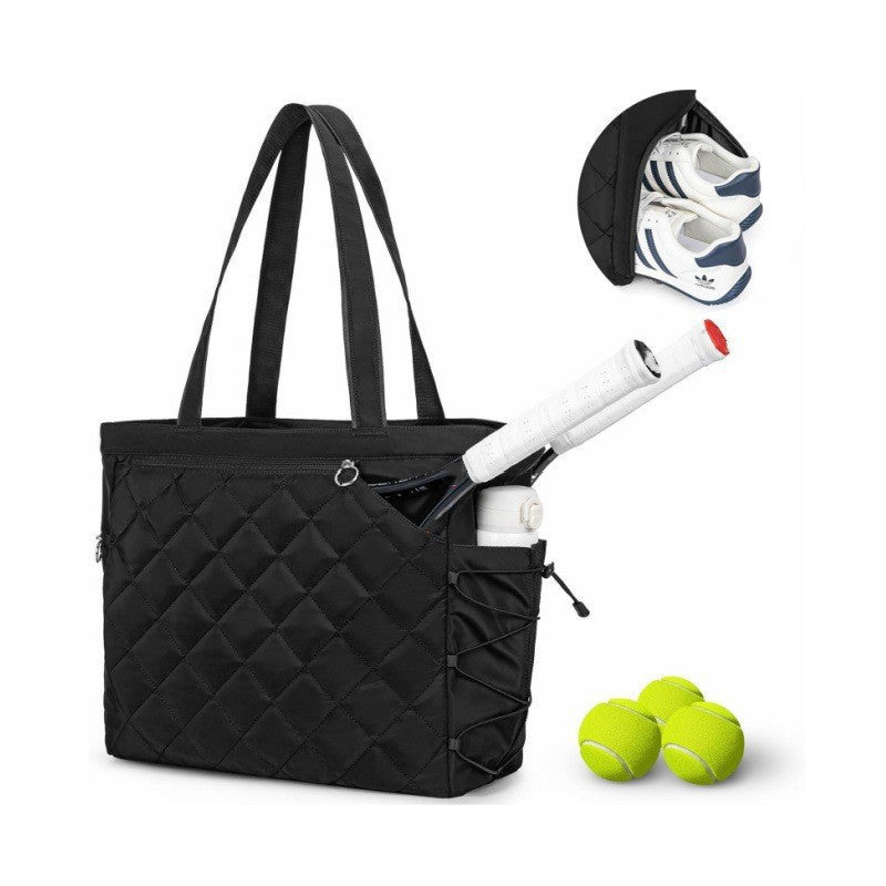 Multifunctional Tennis Strap Shoe Compartment Oversized Tote Bag