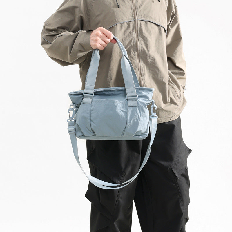 Women's Korean Style Artistic Solid Color Large Capacity Shoulder Bags
