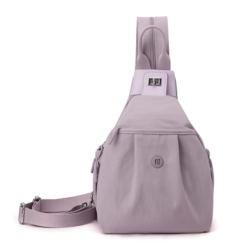 Trendy Female Lady Daily Commuter Slanted Leisure Backpack