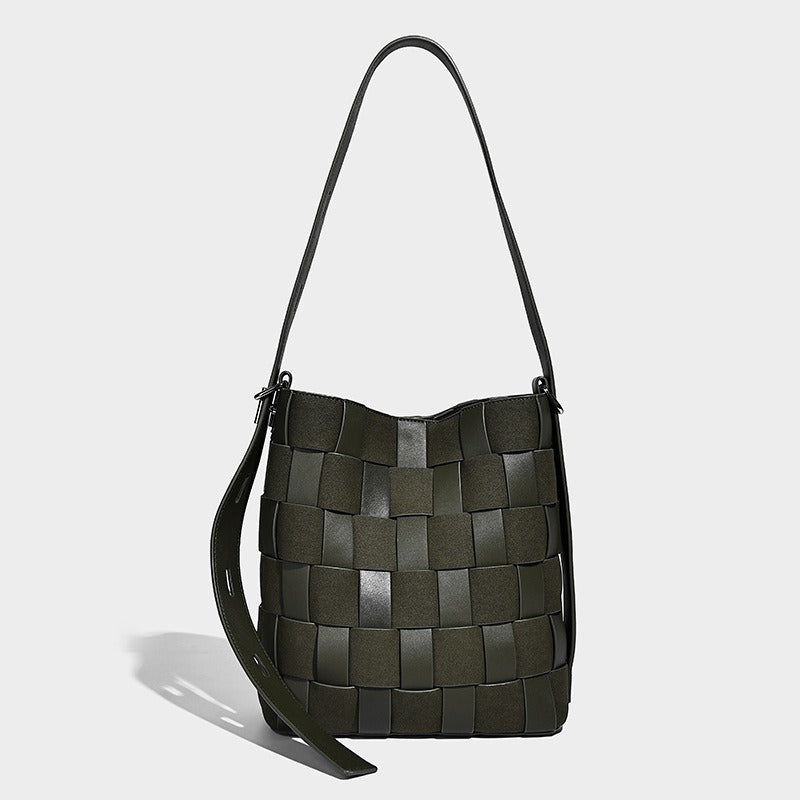 Women's Source Woven Large Capacity Commuter Bucket Bag