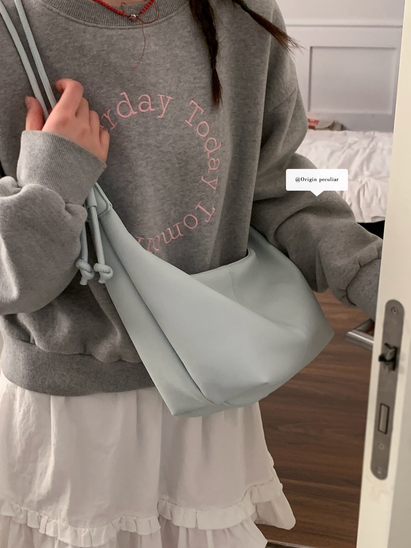 Women's Fashion Large Capacity Simple Solid Color Underarm Bag