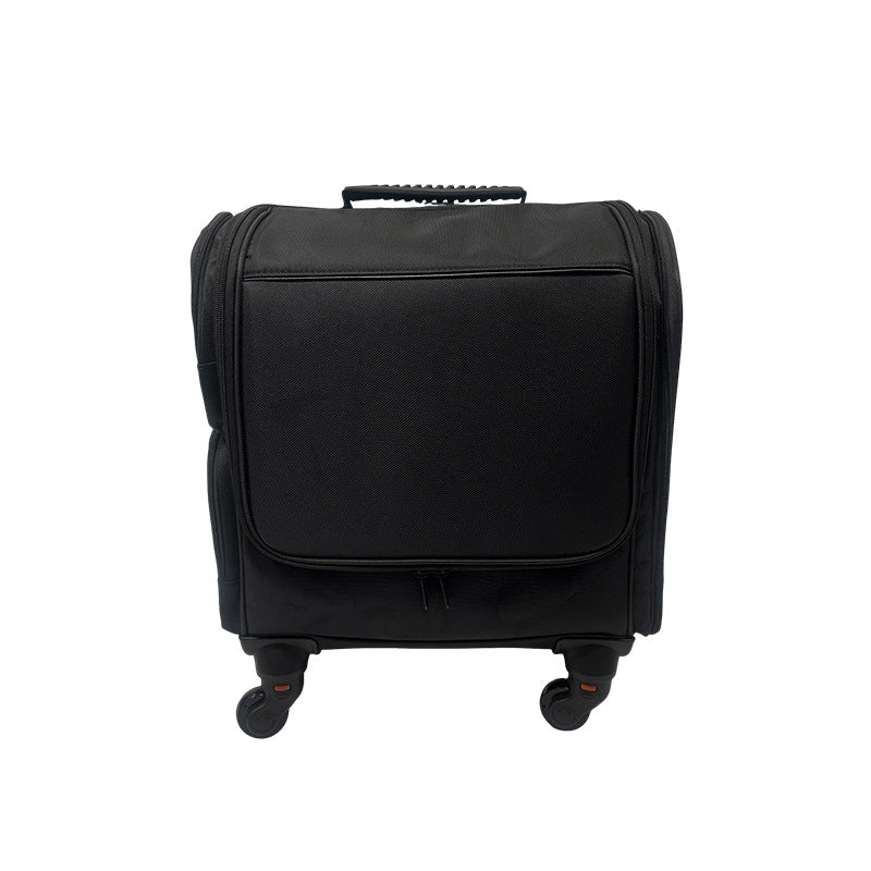 Large Capacity Function Layered Roller Design Nail Makeup Storage Artist Cosmetic Case