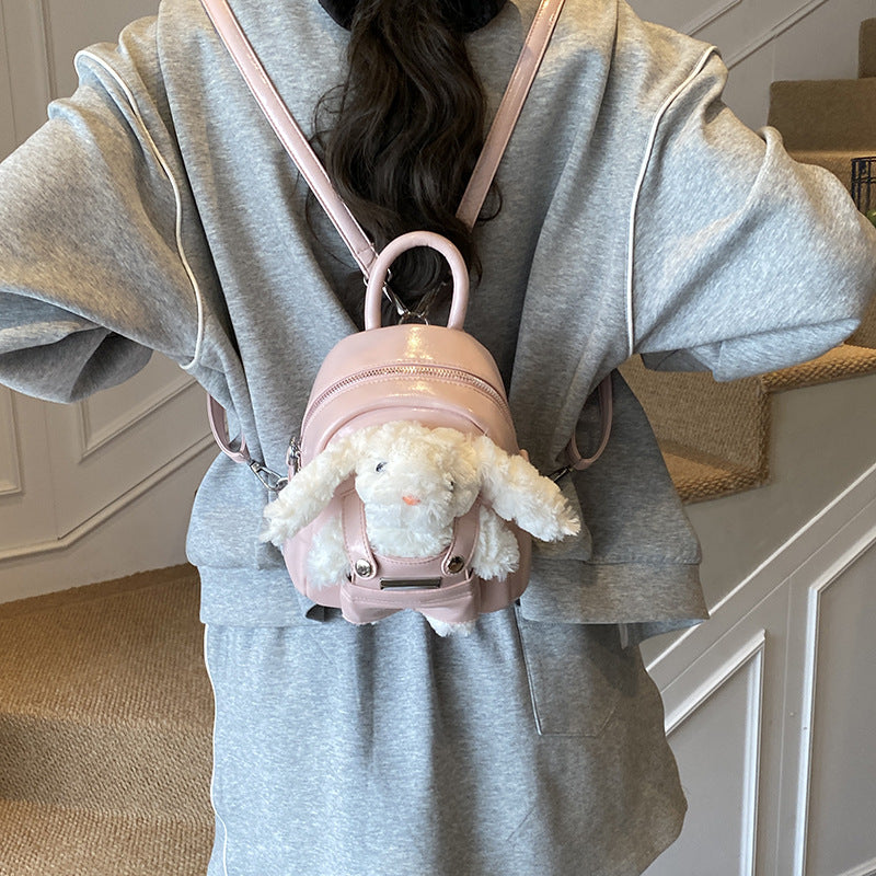 Women's Cartoon Plush Bunny Cute Mini Solid Bags