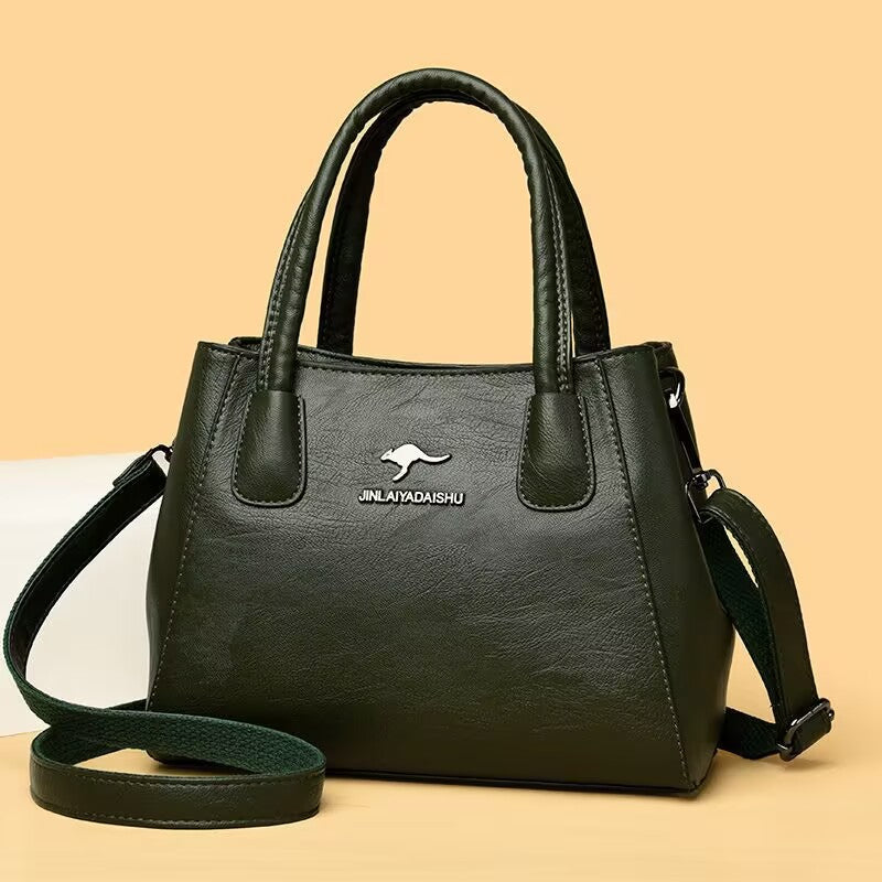 Women's Soft Leather Fashion Portable Mom Large Bags