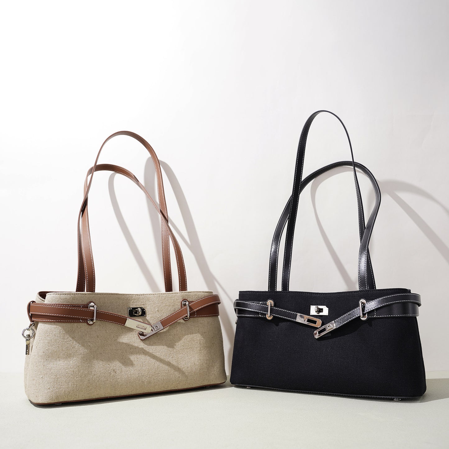 Niche Linen Versatile Underarm Korean Style Large Women's Shoulder Bag