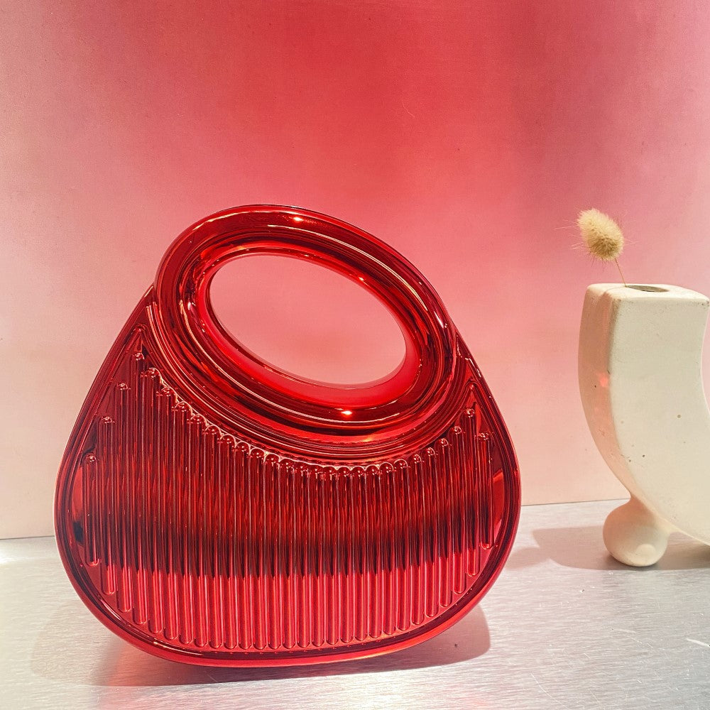 New Acrylic Fashion Dinner Box Irregular Women's Handbag