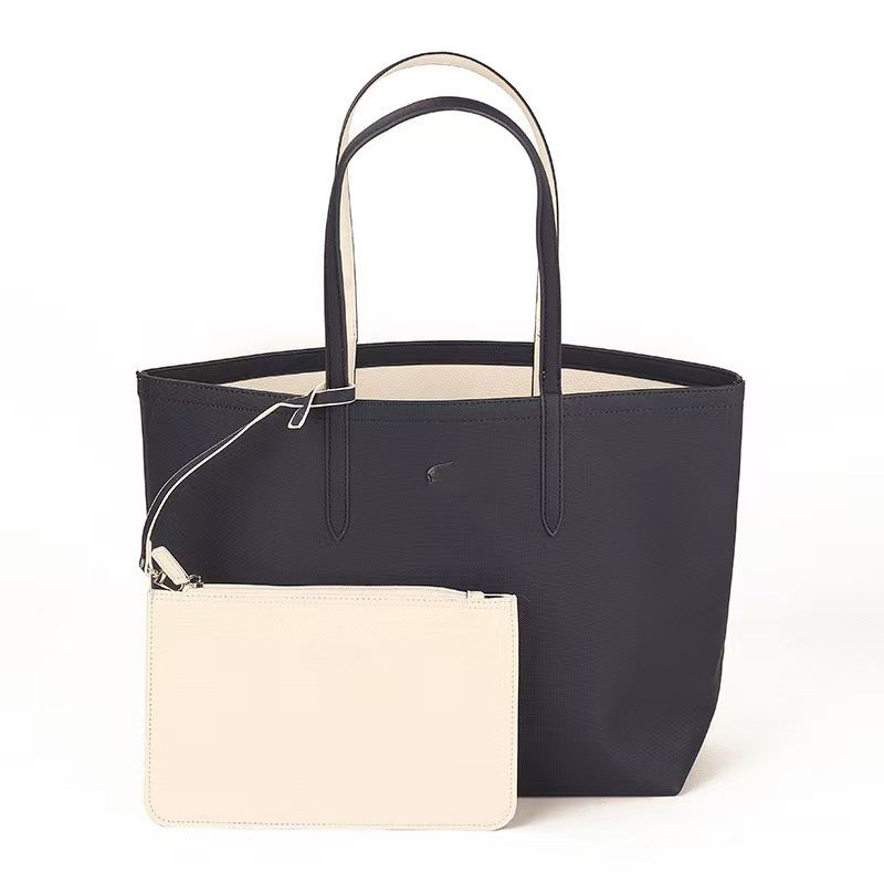 Women's Crocodile Double-sided Thickened Shopping Mother Portable Bags