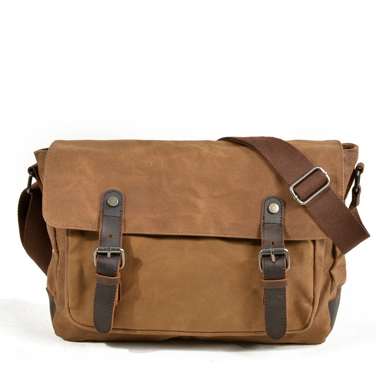 Men's Oblique Oil Wax Retro Sport Canvas Men's Messenger Bag