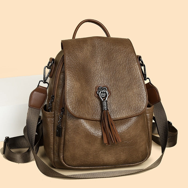 Women's Fashionable Soft Leather Advanced Texture Large Capacity Bags