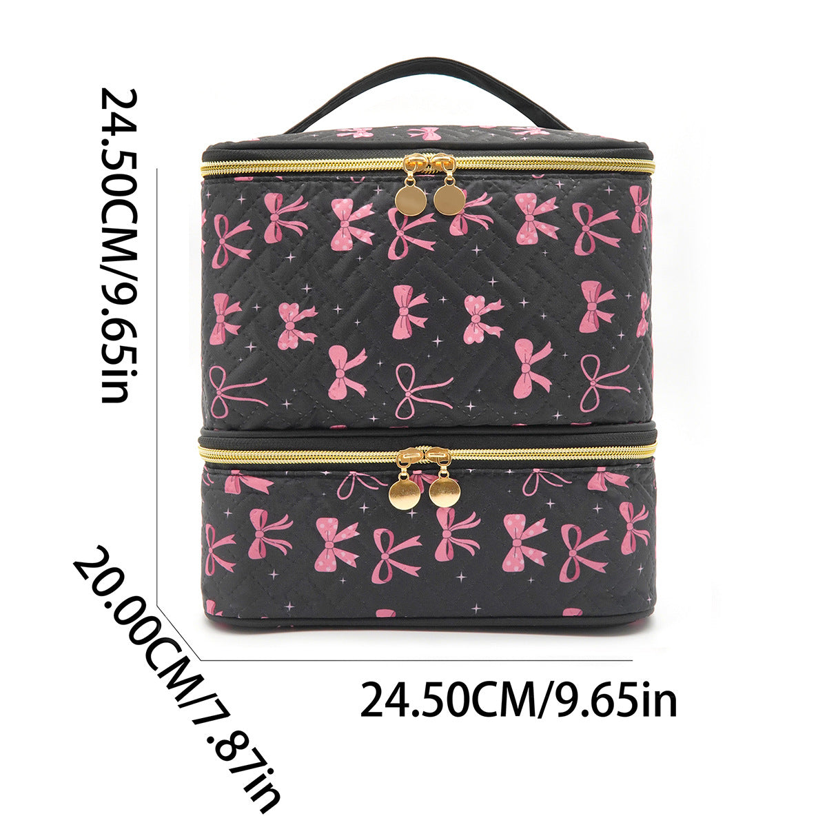 Large Capacity Storage Quilted Printing Grid Detachable Bags