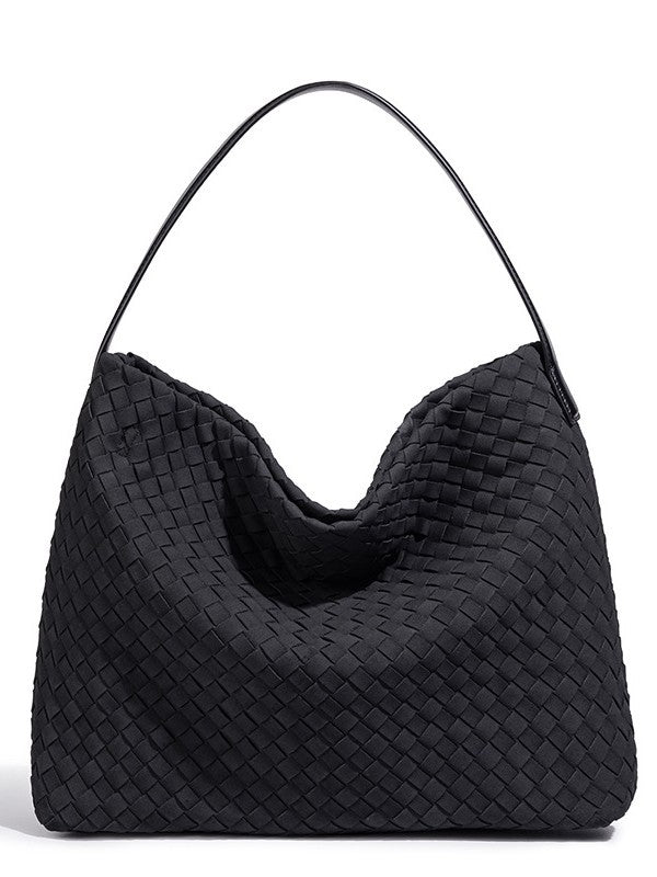 Women's Woven Large Capacity Underarm Retro Matte Bags