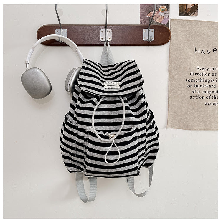 Women's Korean Style Design Star Stripes Good-looking Lightweight Backpacks