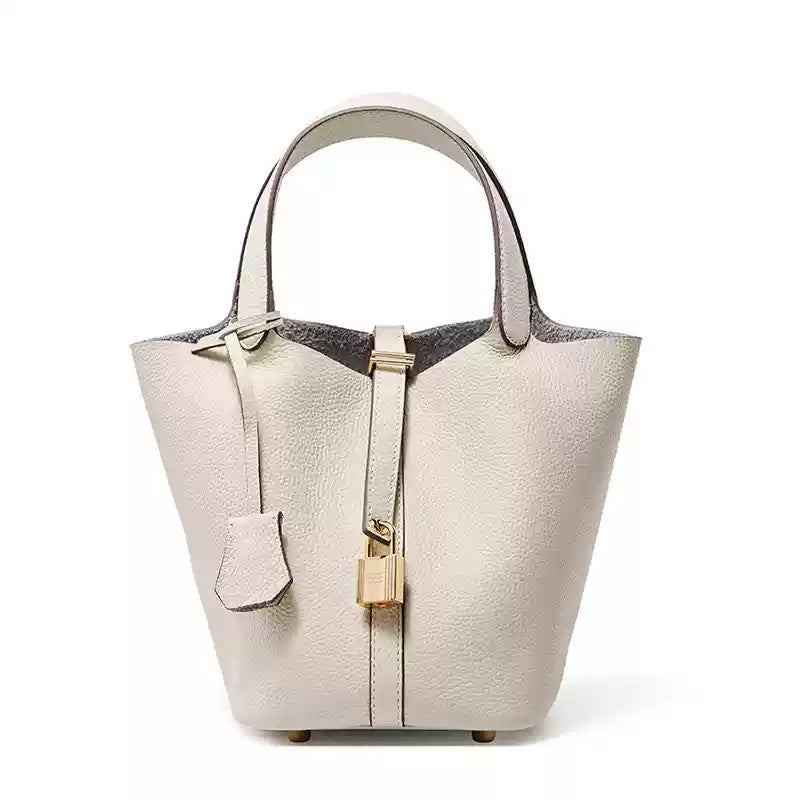 Women's Basket Genuine Leather Mummy Bridal Wedding High Bucket Bags