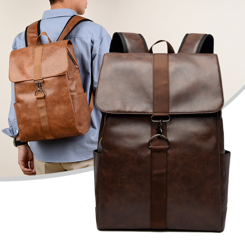 Men's Large Capacity Commute Retro Simple Business Backpack