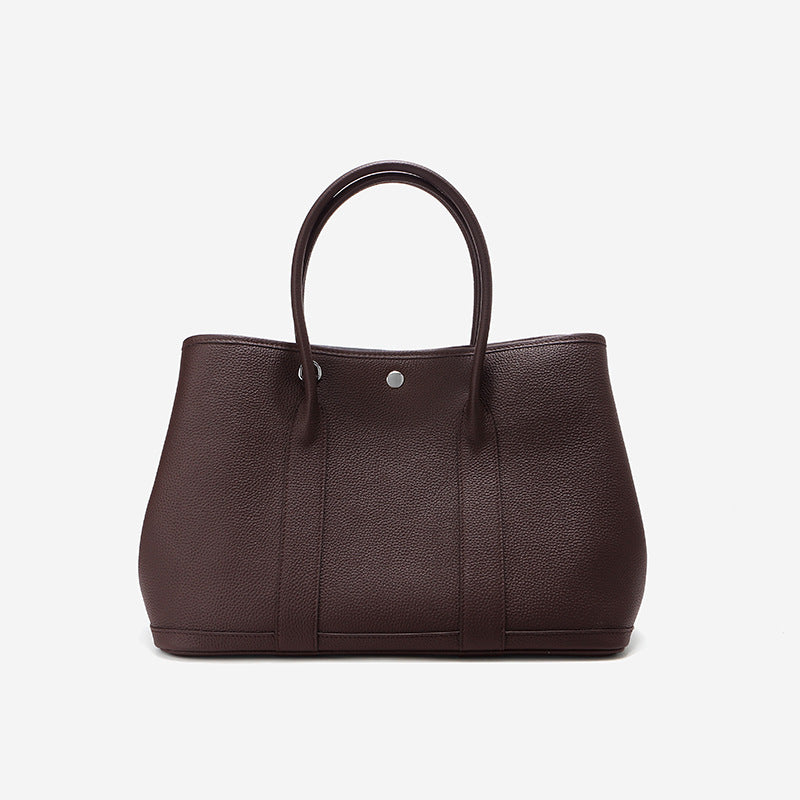 Women's First Layer Cowhide Garden Large Capacity Hand Carrying Leather Advanced Shoulder Bags