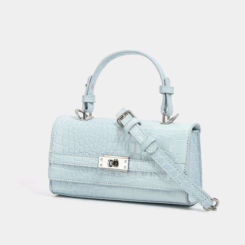 Women's Design Crocodile Pattern Portable Kelly Korean Style Bags